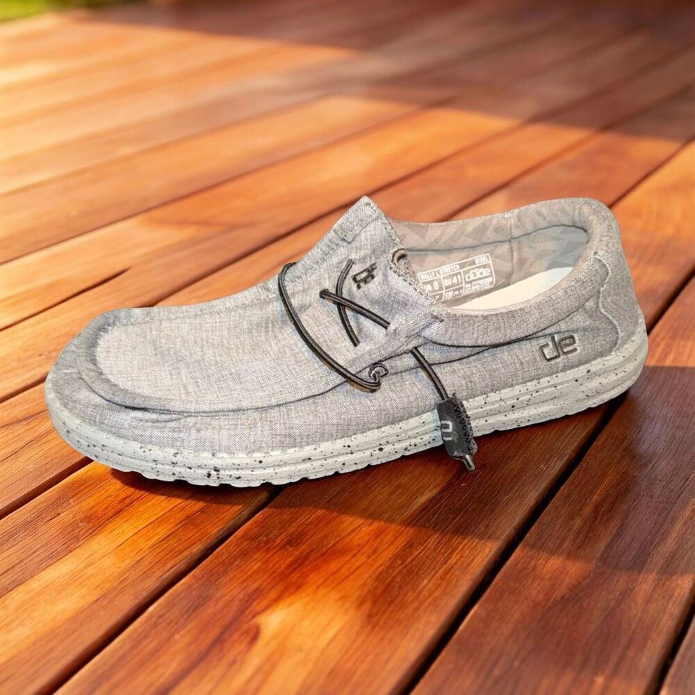 Men’s Hey Dude Wally Stretch Steele Slip-On Loafers Shoes Size 8